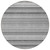 8' Round Gray Round Striped Washable Non Skid Indoor Outdoor Area Rug - Gray