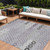 9' X 12' Lavender Gray And Ivory Floral Washable Indoor Outdoor Area Rug