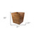21" Brown Solid Wood Indoor Outdoor Square Planter Box