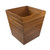 21" Brown Solid Wood Indoor Outdoor Square Planter Box