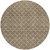 8' Brown And Beige Round Geometric Washable Indoor Outdoor Area Rug Transitional Style - Brown, Beige Color