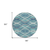 8' Teal Blue Navy Blue And Gray Round Abstract Washable Indoor Outdoor Area Rug