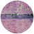 8' Blush And Mint Green Round Abstract Washable Indoor Outdoor Area Rug