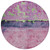8' Blush And Mint Green Round Abstract Washable Indoor Outdoor Area Rug