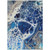 9' X 12' Navy Blue And Gray Nautical Washable Indoor Outdoor Area Rug