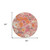 8' Blush Pink And Orange Round Floral Washable Indoor Outdoor Area Rug