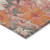 8' Blush Pink And Orange Round Floral Washable Indoor Outdoor Area Rug