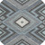8' Pewter Charcoal And Sky Blue Round Tribal Washable Indoor Outdoor Area Rug