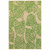 6' x 9' Sand and Lime Green Leaves Indoor Outdoor Area Rug - 4512822764665