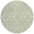 8' Artichoke Green And Ivory Round Medallion Washable Indoor Outdoor Area Rug