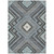 8' X 10' Pewter Charcoal And Sky Blue Tribal Washable Indoor Outdoor Area Rug