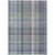 9' X 12' Blue Gray and Green Plaid Washable Non Skid Indoor Outdoor Area Rug