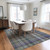 9' X 12' Blue Gray and Green Plaid Washable Non Skid Indoor Outdoor Area Rug