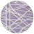 8' Lavender And Ivory Round Geometric Washable Indoor Outdoor Area Rug - 608219188818