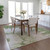 8' X 10' Artichoke Green And Olive Green Abstract Washable Indoor Outdoor Area Rug