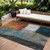 10' X 14' Copper Green And Gray Abstract Washable Indoor Outdoor Area Rug