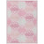 10' X 14' Pink And Gray Trellis Washable Indoor Outdoor Area Rug