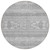 8' Silver Gray And Ivory Round Southwestern Washable Indoor Outdoor Area Rug