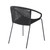 Set of Two 25" Black Metal Outdoor Dining Chair - 608219344252