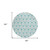 8' Teal Blue And Ivory Round Geometric Washable Indoor Outdoor Area Rug Transitional Style - Teal Blue, Ivory Color