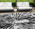 9' X 12' Ivory Black And Gray Abstract Washable Indoor Outdoor Area Rug