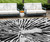 9' X 12' Ivory Black And Gray Abstract Washable Indoor Outdoor Area Rug