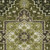 9' X 12' Olive Green Ivory And Brown Oriental Washable Indoor Outdoor Area Rug