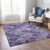 10' X 14' Purple Lilac And Lavender Abstract Washable Indoor Outdoor Area Rug