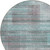8' Teal Blue Gray And Charcoal Round Striped Washable Indoor Outdoor Area Rug