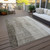 10' X 14' Taupe Brown And Ivory Ombre Washable Indoor Outdoor Area Rug