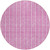 8' Blush And Ivory Round Striped Washable Indoor Outdoor Area Rug