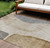 10' X 14' Taupe Beige And Gray Abstract Washable Indoor Outdoor Area Rug - 608219040901