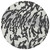 8' Black Gray And Ivory Round Animal Print Washable Indoor Outdoor Area Rug