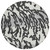 8' Black Gray And Ivory Round Animal Print Washable Indoor Outdoor Area Rug
