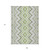 9' X 12' Green Ivory And Gray Geometric Washable Indoor Outdoor Area Rug