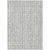9' X 12' Gray And Silver Striped Washable Indoor Outdoor Area Rug