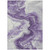10' X 14' Purple And Silver Abstract Washable Indoor Outdoor Area Rug