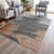 10' X 14' Rust And Gray Abstract Washable Indoor Outdoor Area Rug - 880016561456