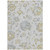 8' X 10' Silver Gray And Gold Floral Washable Indoor Outdoor Area Rug Transitional Style - Silver, Gray, Gold Color