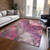 10' X 14' Blush And Purple Floral Washable Indoor Outdoor Area Rug
