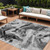 8' X 10' Gray And Silver Horse Washable Indoor Outdoor Area Rug