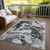 8' X 10' Gray And Silver Horse Washable Indoor Outdoor Area Rug
