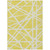 9' X 12' Yellow And Linen Geometric Washable Indoor Outdoor Area Rug