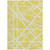 9' X 12' Yellow And Linen Geometric Washable Indoor Outdoor Area Rug