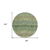 8' Green Gray And Ivory Round Striped Washable Indoor Outdoor Area Rug