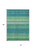 10' X 14' Teal Blue Lime Green And Turquoise Striped Washable Indoor Outdoor Area Rug