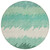 8' Sage Green And Ivory Round Striped Washable Indoor Outdoor Area Rug