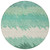8' Sage Green And Ivory Round Striped Washable Indoor Outdoor Area Rug