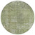 8' Artichoke Green And Beige Round Abstract Washable Indoor Outdoor Area Rug - Artichoke Green, Beige