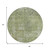 8' Artichoke Green And Beige Round Abstract Washable Indoor Outdoor Area Rug - Artichoke Green, Beige